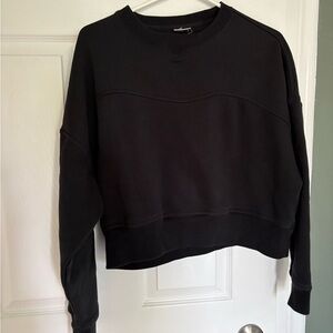 Black Cropped Adidas Women's Sweatshirt